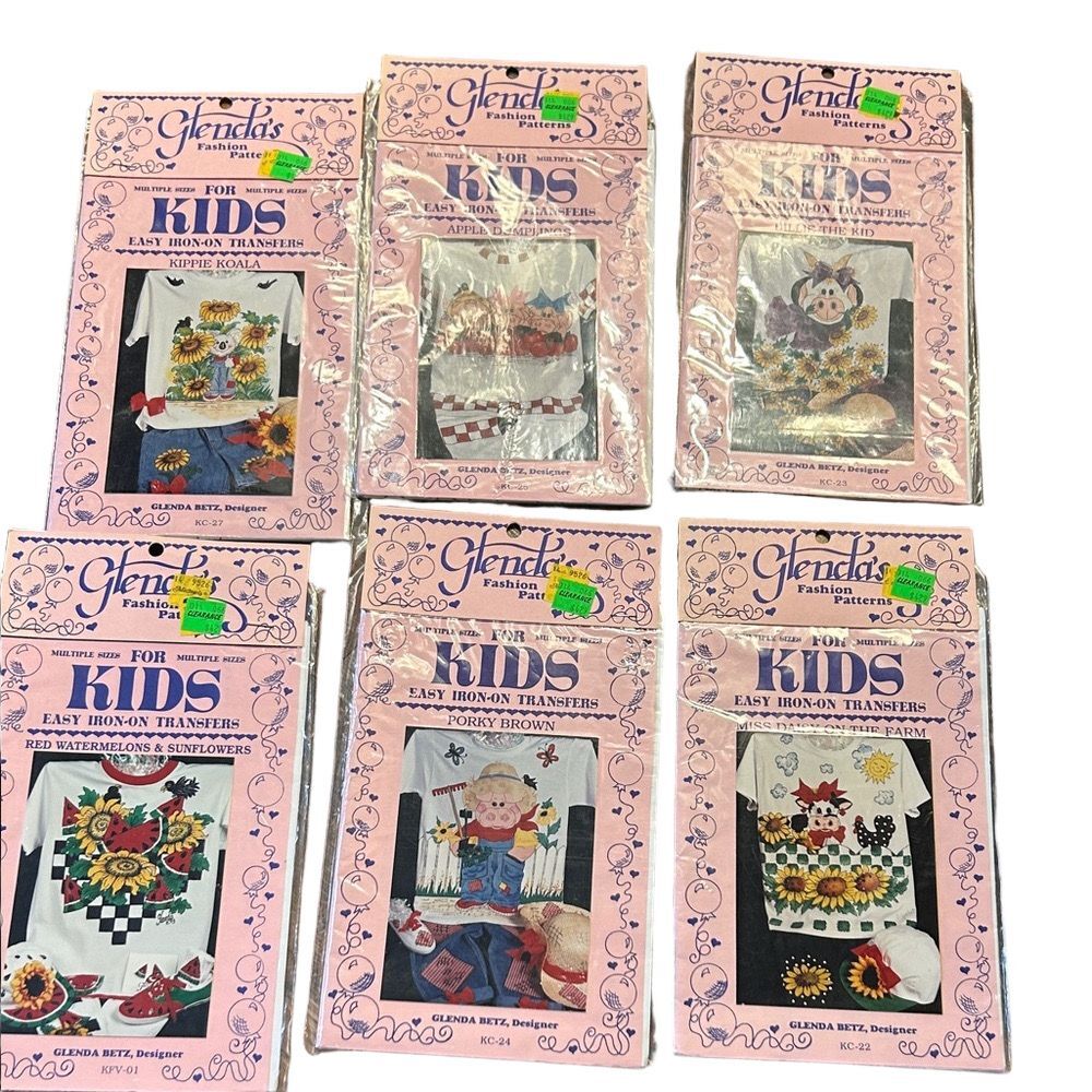 Glenda's Iron-On Transfers for Kids (6) in box 16